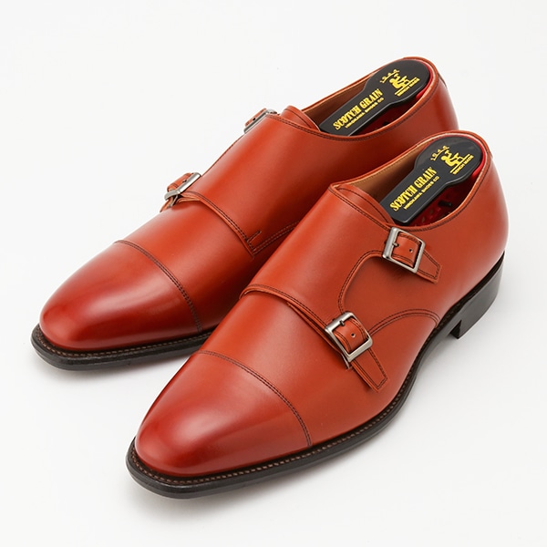 高品質人気SCOTCH GRAIN スコッチグレイン モンクストラップビジネスシューズ 靴