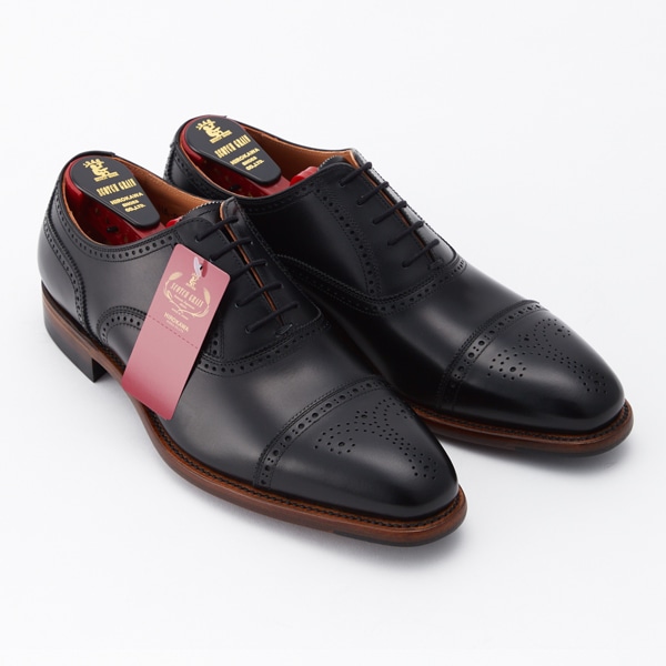 カラーブラックスコッチグレイン　革靴　R1813BL（E） ブラック